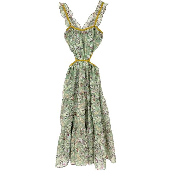 Current Air Dresses & Skirts - Current Air Green Floral Midi Dress